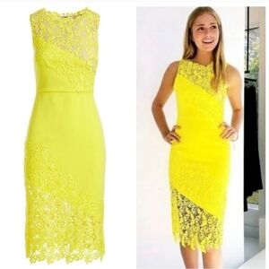 Alice + Olivia margy guipure floral midi lace dress Size 2 NWOT